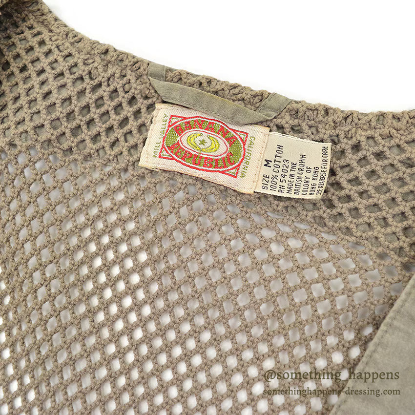 1980's BANANA REPUBLIC SAFARI MESH VEST...M