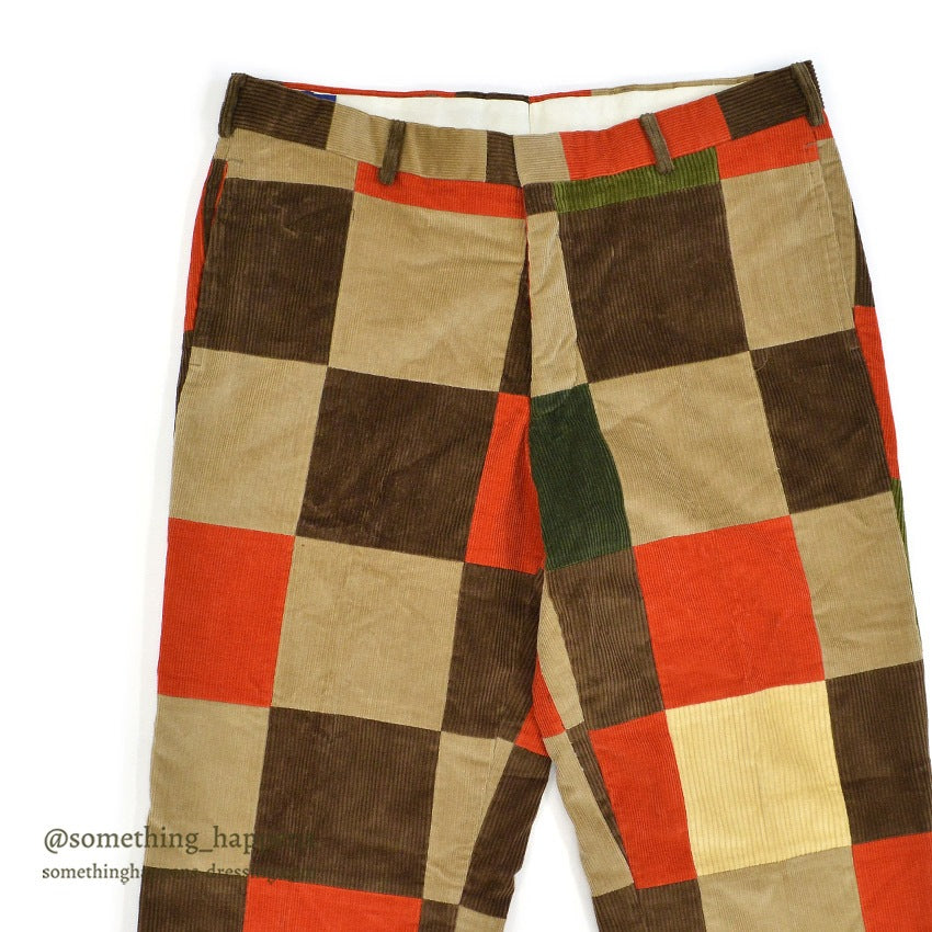 1980's J.McLAUGHLIN PATCHWORK CORDUROY PANTS... W36