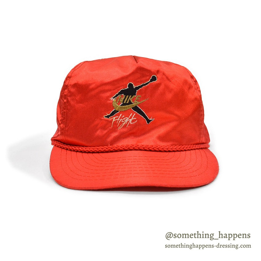 1990's BOOTLEG NIKE AIR JORDAN FLIGHT NYLON CAP RED...