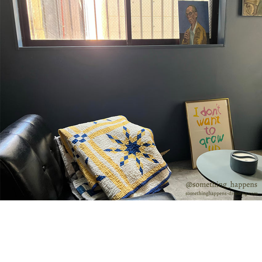EIGHT POINT STAR PATCHWORK QUILT... 188cm/156cm