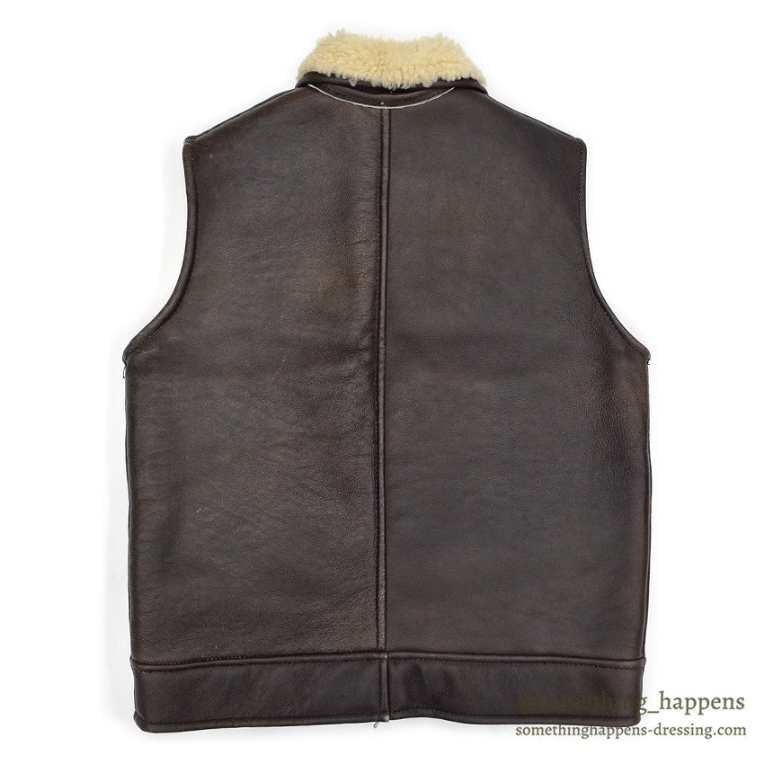 1970's~ THE SHEEP SHACK MOUTON SHEARLING VEST...