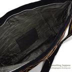 1960's~ HAND MADE EMBROIDERED BLACK VELVET SHOULDER BAG...