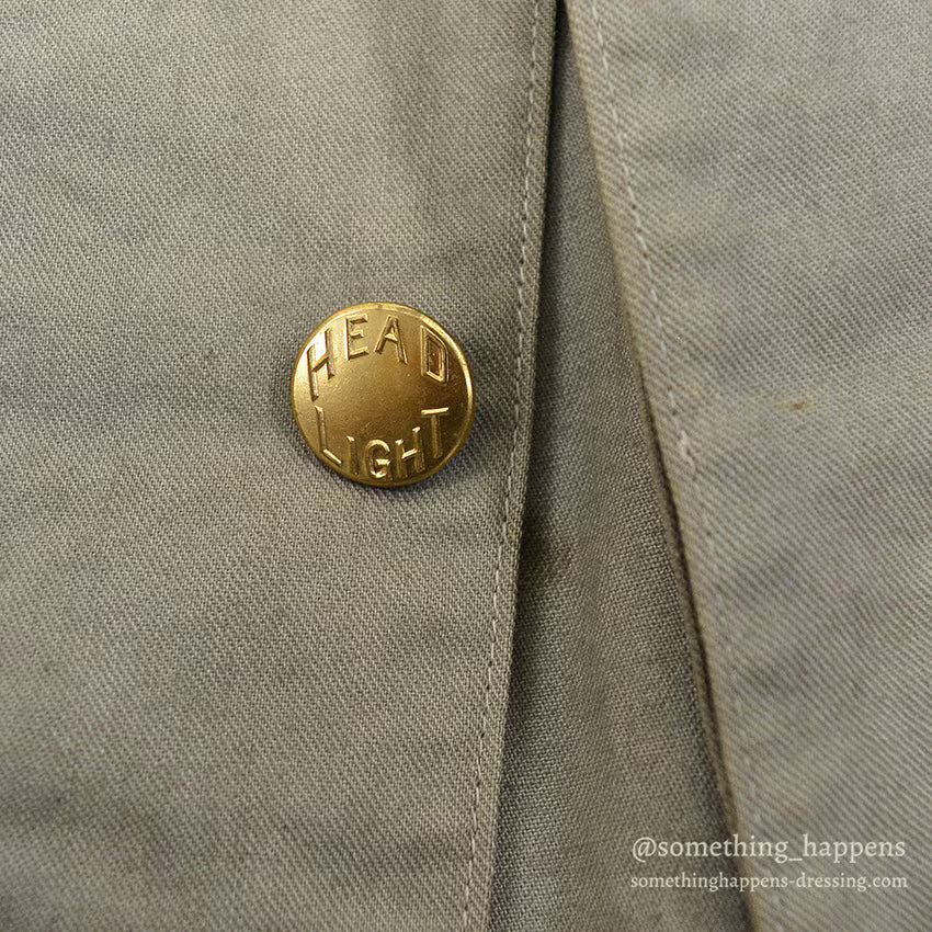 1930's HEAD LIGHT PONTIAC INDIGO TWO-TONE SERVICE COAT CHANGE BUTTON ... 38