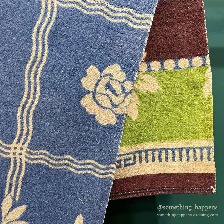 ~1950's BEACON FLORAL PATTERN BLANKET ... 180cm/160cm