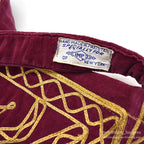 1950's~ KHYBER HAND MADE EMBROIDERED RED VELVET SHOULDER BAG...