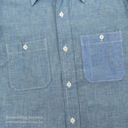 1970's DEADSTOCK OLD KENTUCKY TWO TONE ALL COTTON CHAMBRAY SHIRT... 15