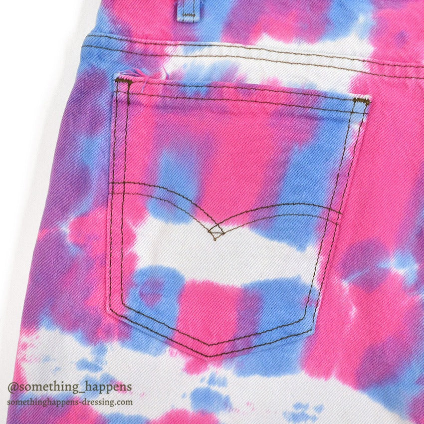 ~1990's Levi's 505 BONE TIE DYE DENIM PANTS ... W33/L31
