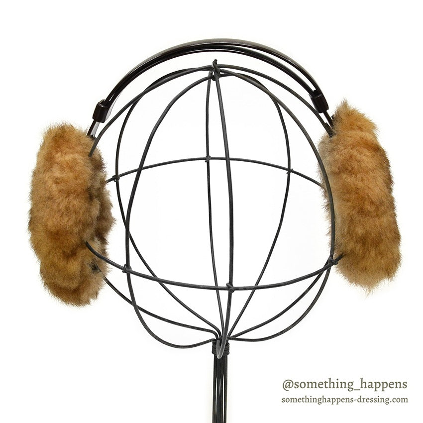 1990's DEADSTOCK BICK USA SHEEPSKIN SHEARLING EAR MUFF...