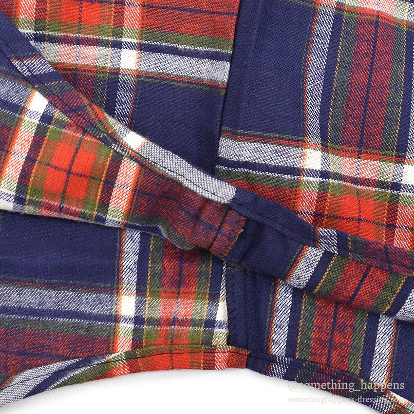 1970's DEADSTOCK MR.LEGGS PLAID COTTON FLANNEL SHIRT ... L