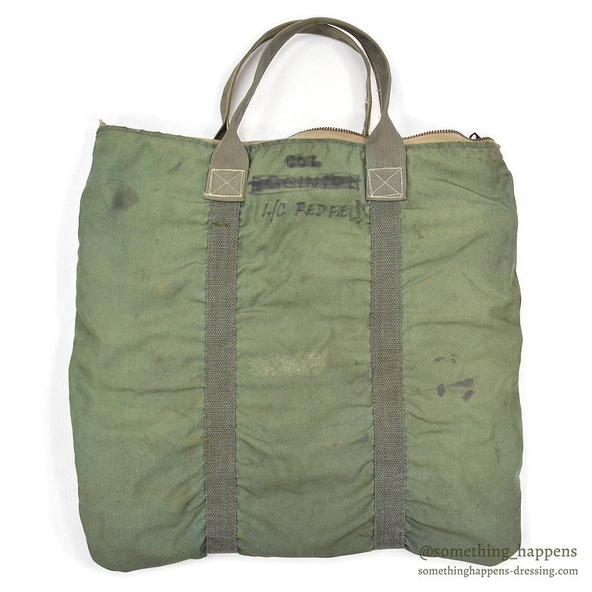 1950's USAF BAG, PROTECTIVE, HELMET, OUTSIDE POCKET MODIFIED ...