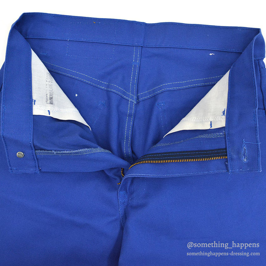 1980's DEADSTOCK Levi's 505-2818 BLUE COTTON TWILL PANTS... W31/L34