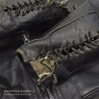 1950's INDIAN MOTOR CYCLE PAINTED DOUBLE RIDERS JACKET ... Fits like 38