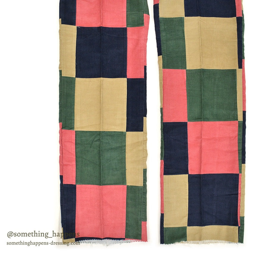 1970's~ DEADSTOCK KENSINGTON ROW PATCHWORK CORDUROY PANTS... W34
