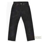 1990's Levi's 501 BLACK DENIM PANTS Made in USA SMOKY FADED... W34/L32