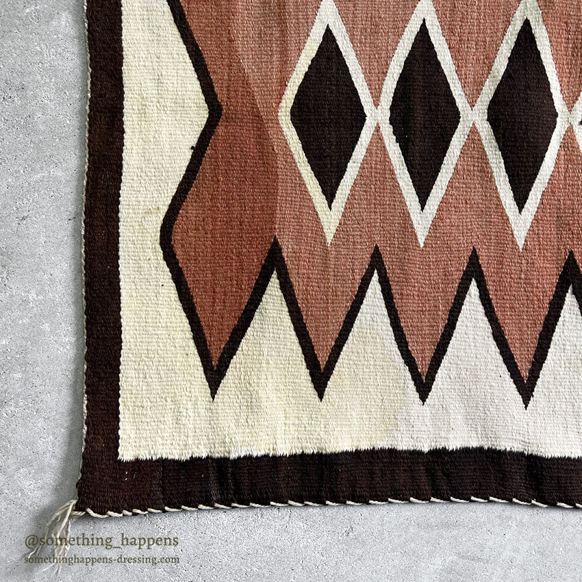 NAVAJO RUG DIAMONDS PATTERN RUNNER... 157cm/80cm