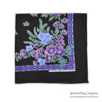 ~1970's WAMCRAFT FLORAL PATTERN MIX COLOR BANDANA BLACK ...