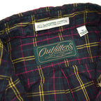 1980's OUTFITTERS IMPORTED FABLIC PLAID B/D SHIRT ... M
