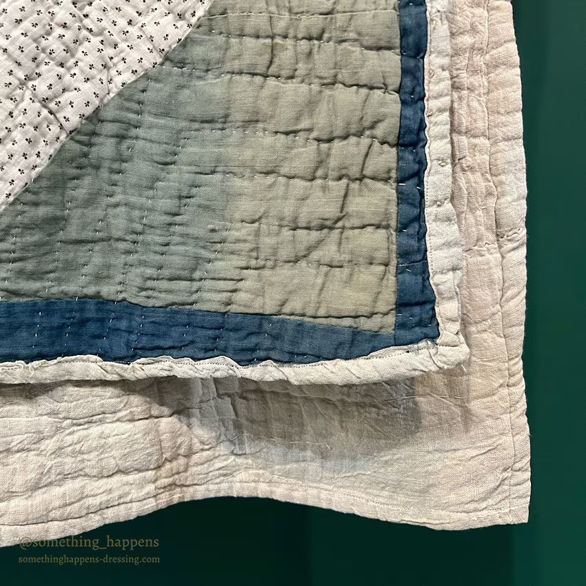 ANTIQUE PAUM TREE PATCHWORK QUILT...208cm/208cm