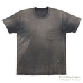1990's BLACK FADED PLAIN POCKET T-SHIRT...