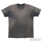 1990's BLACK FADED PLAIN POCKET T-SHIRT ...