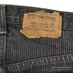 1980's Levi's 505 BLACK STRIPE DENIM PANTS... W36/L28