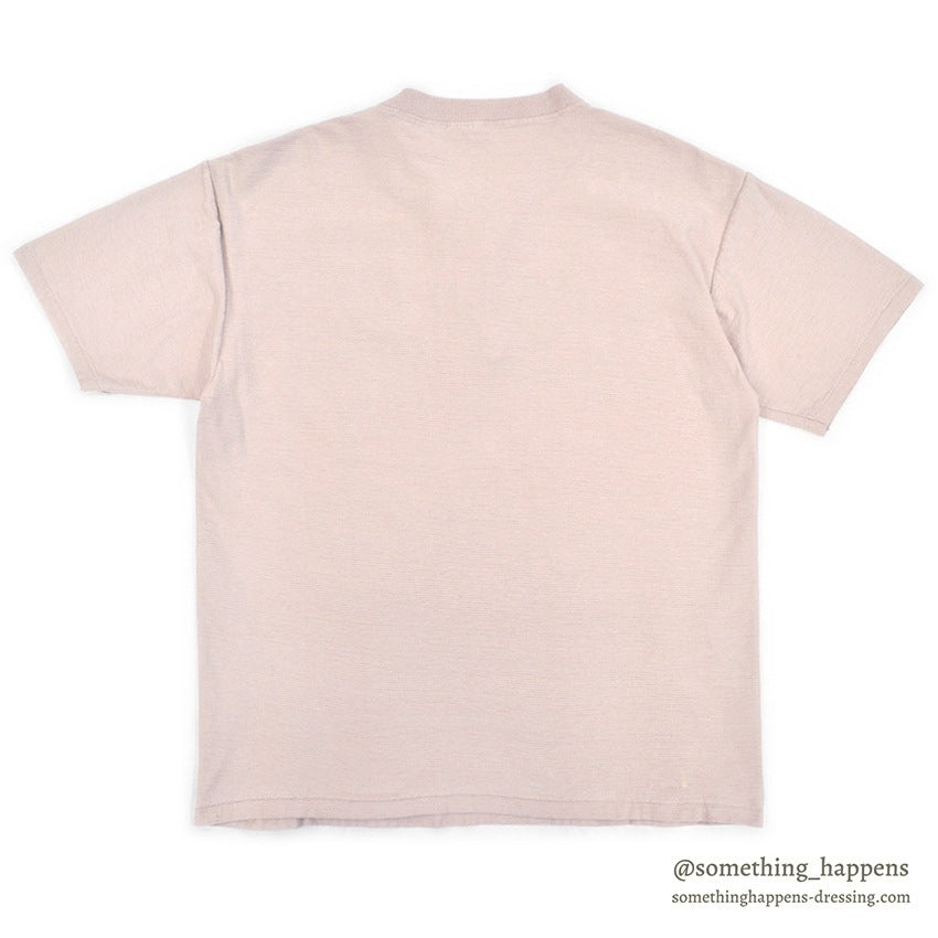 1990's ONEITA DOG EMBROIDERY HENLEY NECK T-SHIRT... L