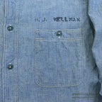 1940's~ U.S.NAVY CHAMBRAY SHIRT STENCIL ...