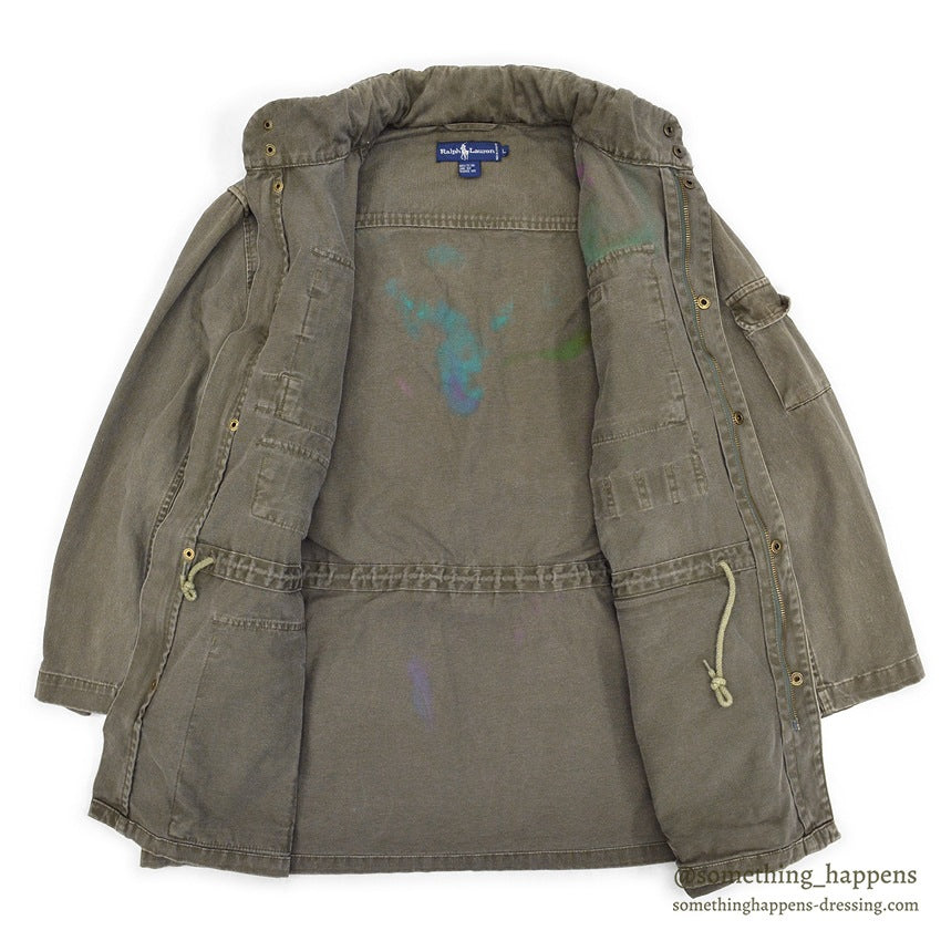 1980's POLO RALPH LAUREN PHOTOGRAPHER JACKET HAND PAINTED ... L