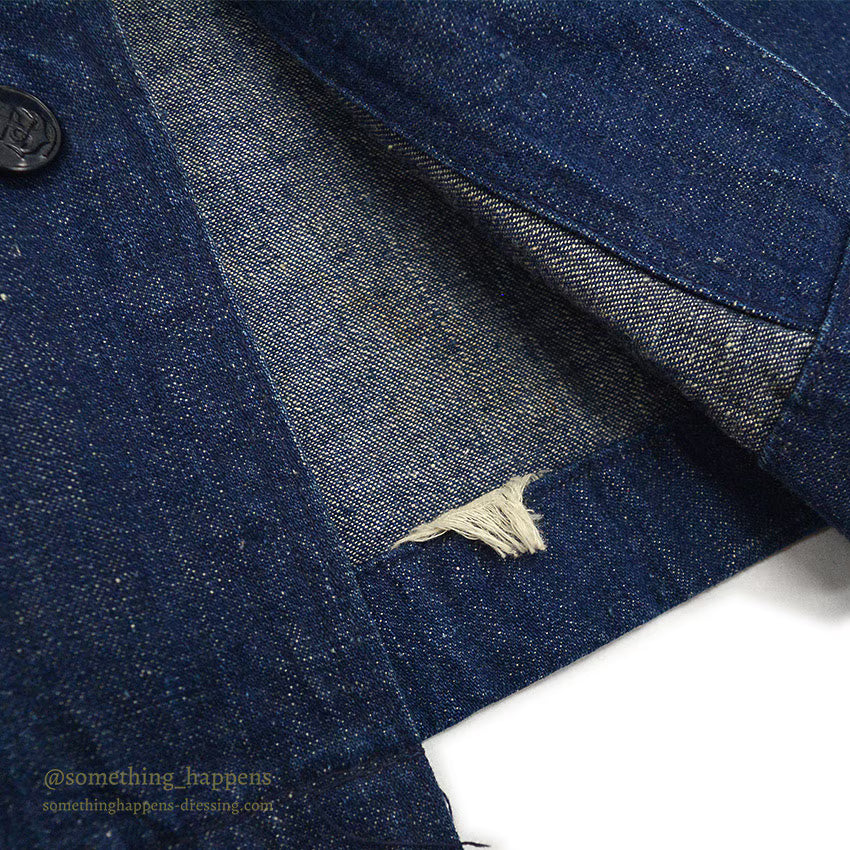1940's U.S.NAVY WW2 SHAWL COLLAR DENIM JACKET DARK ...