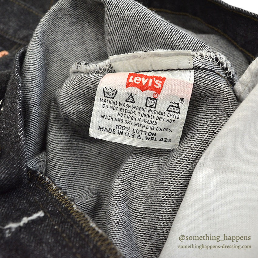 1990's DEADSTOCK Levi's 501 BLACK DENIM PANTS ... W31/L30