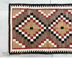 c.1940's NAVAJO RUG DOUBLE DIAMONDS PATTERN... 114cm/75cm