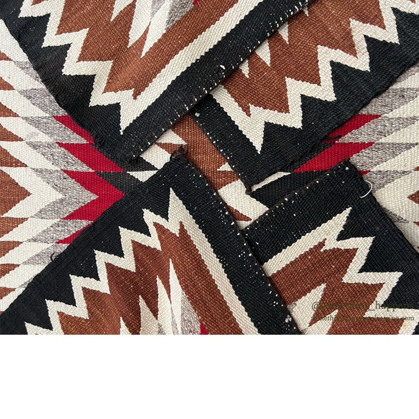 c.1940's NAVAJO RUG ZIGZAG PATTERN RARE... 149cm/75cm