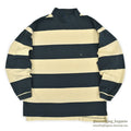 1990's DEADATOCK GAP GREEN/CREAM WIDE STRIPE COTTON L/S TEE ... S