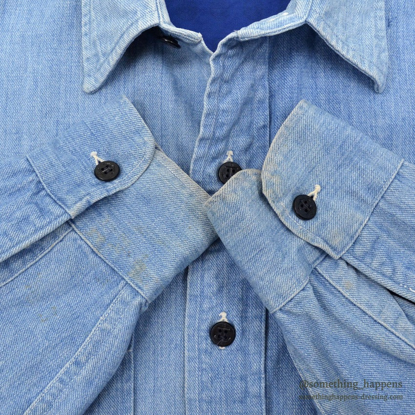 ~1960's FIVE BROTHER TYPE CPO DENIM SHIRT SELVEDGE ...