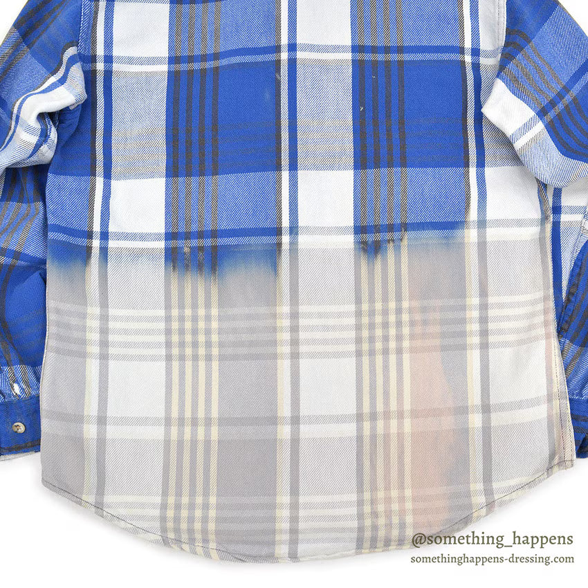 1980's ST JOHN'S BAY BY BIGMAC FLANNEL SHIRT / BLEACH... M