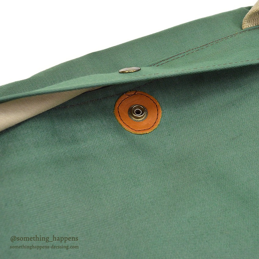 1960's DEADSTOCK LLBEAN HEAVY DUTY HAVERSACK / GREEN...