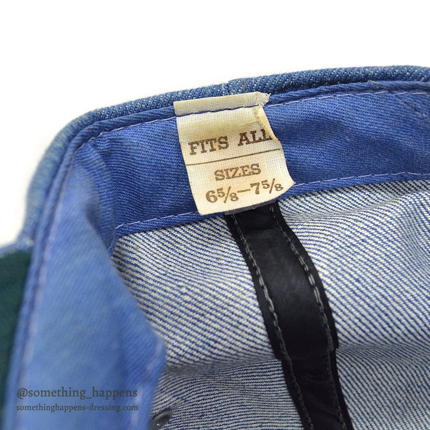 1970's~ OLD BLUE DENIM CAP...FITS ALL