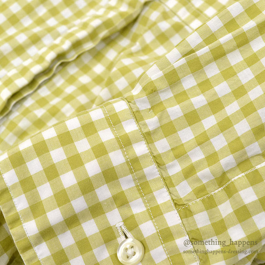 1990's BROOKS BROTHERS GINGHAM CHECK B/D SHIRT...