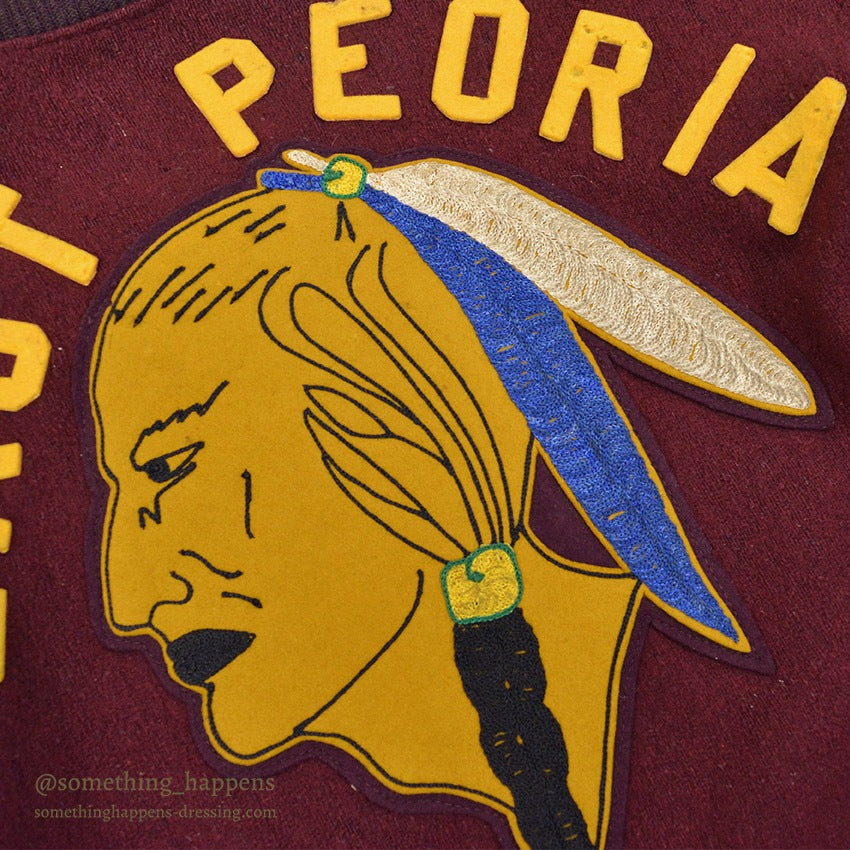 1960's KEENAN EAST PEORIA RAIDERS VARSITY JACKET... 38