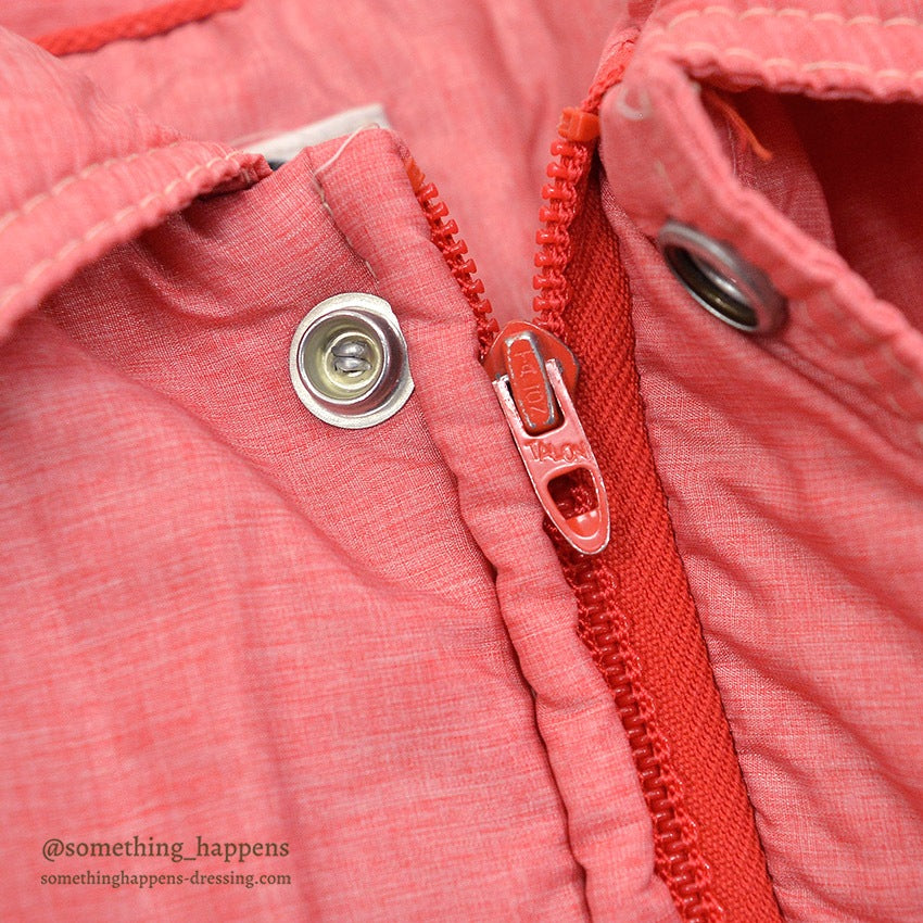 1970's~ BLACK BEAR PRIME GOOSE DOWN NYLON PUFFER JACKET / PINK ... M