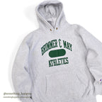 1990's CHAMPION REVERSE WEAVE SWEAT PARKA / TWO SIDED PRINT... L
