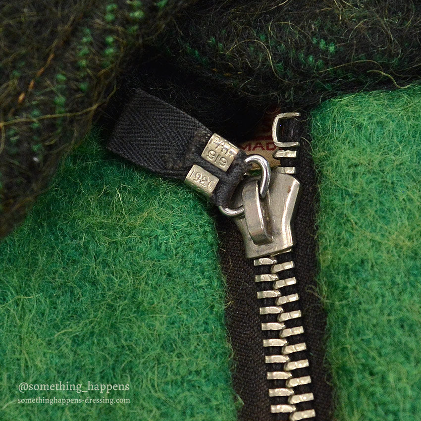 1920's HUDSON'S BAY COMPANY TWO-TONE WOOL JACKET / CHIN STRAP...