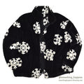 BLACK MOUNTAIN SNOW FLAKE PATTERN FLEECE JACKET...L