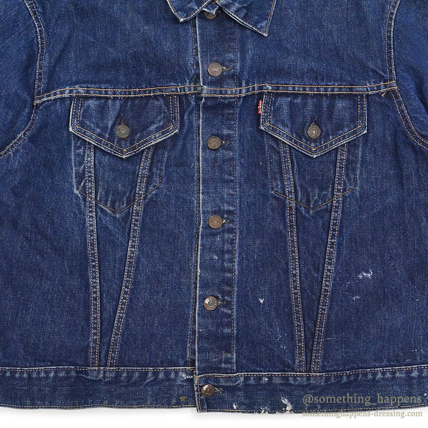 1960s LEVI'S 70505-0217 BIG-E DENIM JACKET / Transition Period ... 50