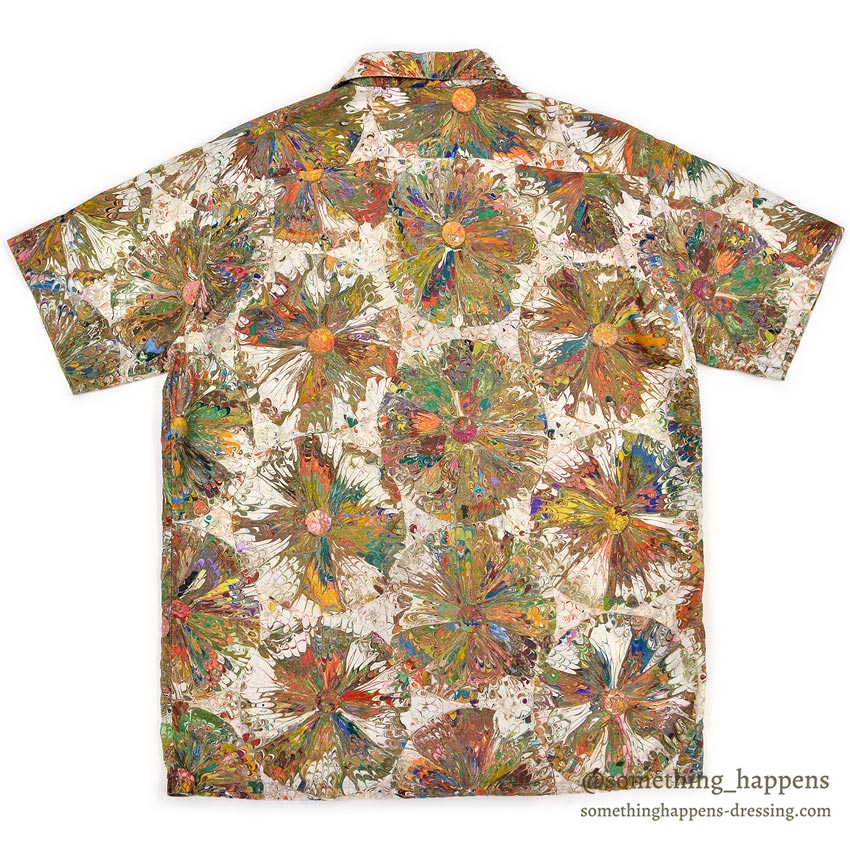 1960's LILLY DACHE PAINT SPLATTER PRINT S/S SHIRT ... M