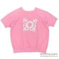 1960's INDIAN LAKE OHIO S/S SWEAT SHIRT / PINK...