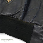 1950's HORSEHIDE ALL BLACK LEATHER SPORT JACKET / RARE DETAIL ...