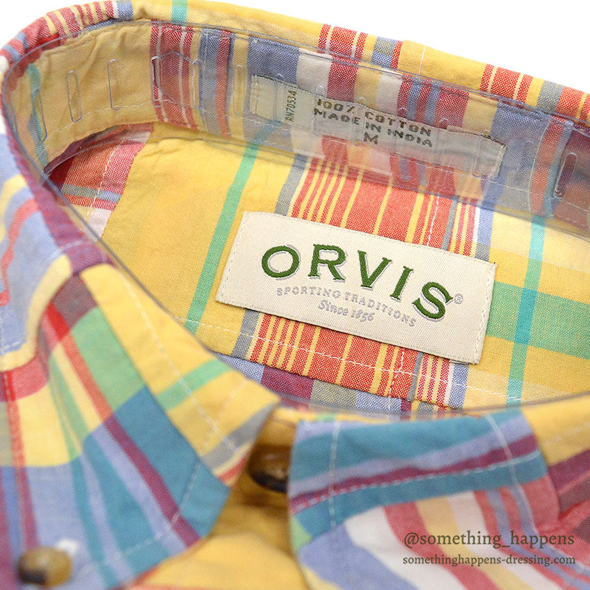 DEADSTOCK ORVIS PATCHWORK S/S BD SHIRT ... M