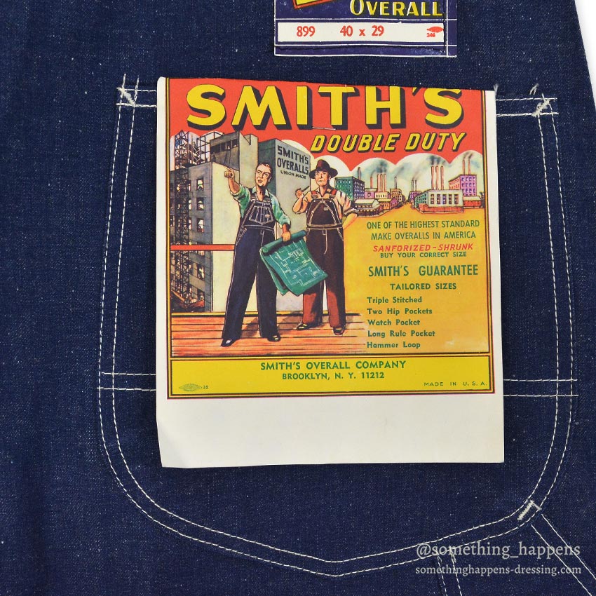 1950's DEADSTOCK SMITH'S DENIM OVERALL ... W40/L29
