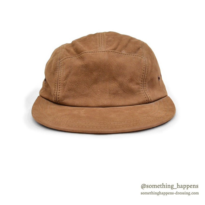 1980's LLBEAN CHESTNUT LEATHER CAP... L/XL